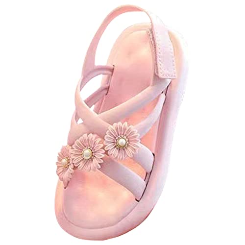 Toddler Girls Flower Sandals Lightweight Comfortable Shoes Open Toe Sandals Summer Shoes for Little Kid