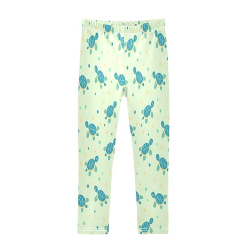 Toddler Girls Leggings Printed Yoga Pants Leggings Blue Turtle for Kids