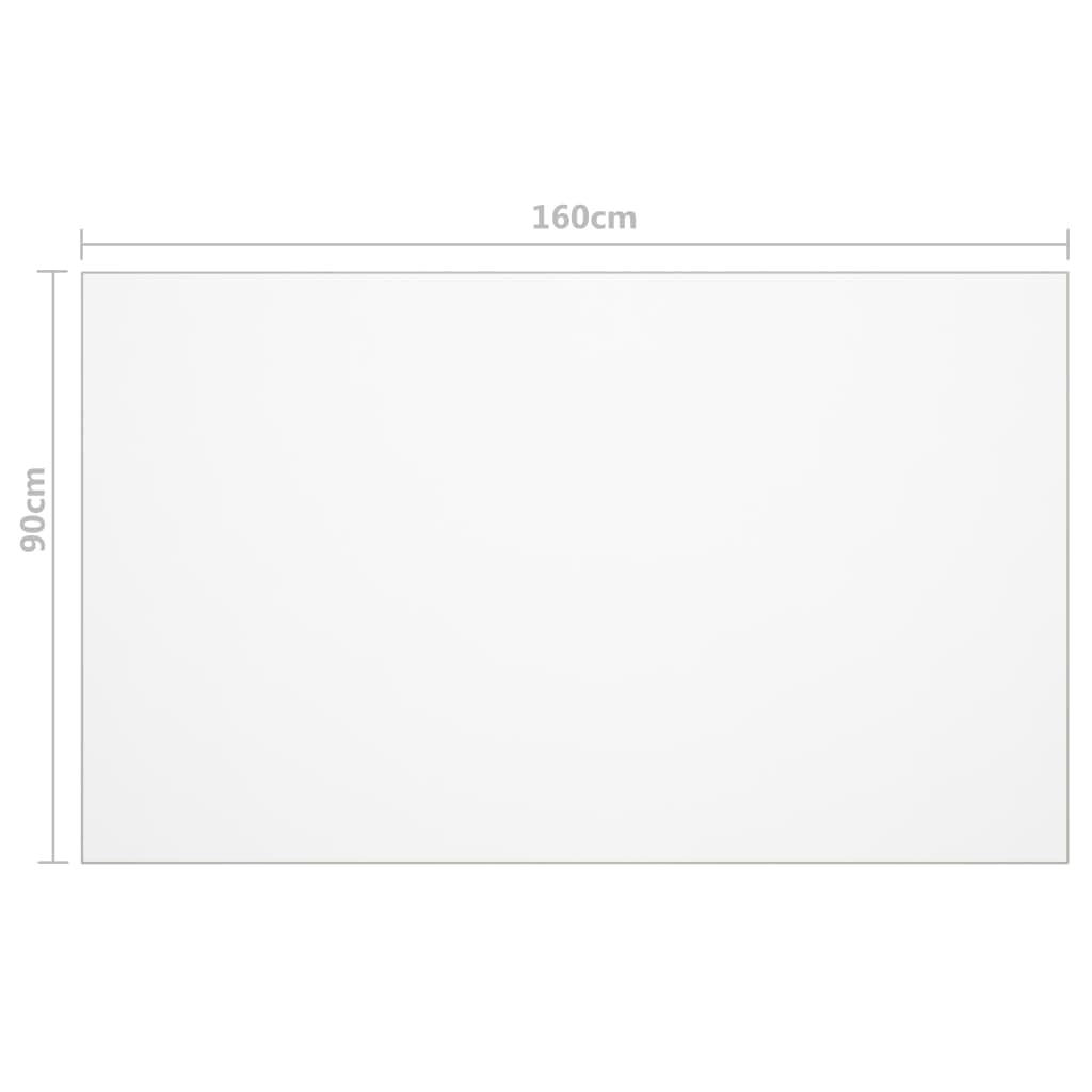 Tischfolie Matt PVC 160x90 cm 1,6 mm dick rechteckig abwaschbar tischschutz Kratzfest schreibtischunterlage tischdecke transparent für innen und außen