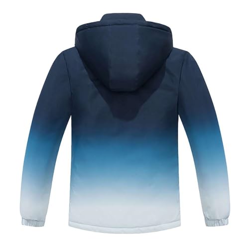 Boys Fleece Waterproof Jackets Kids Hooded Windproof Coat Winter Warm Coat with Detachable Hood3