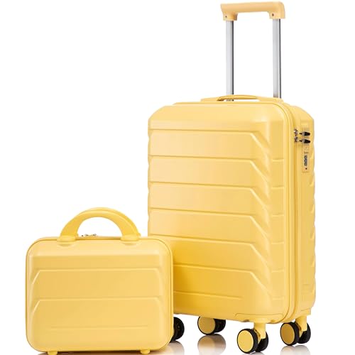 Image of Hardshell Luggage, Lightweight Durable ABS Suitcase with Spinner Wheel, 14 /20