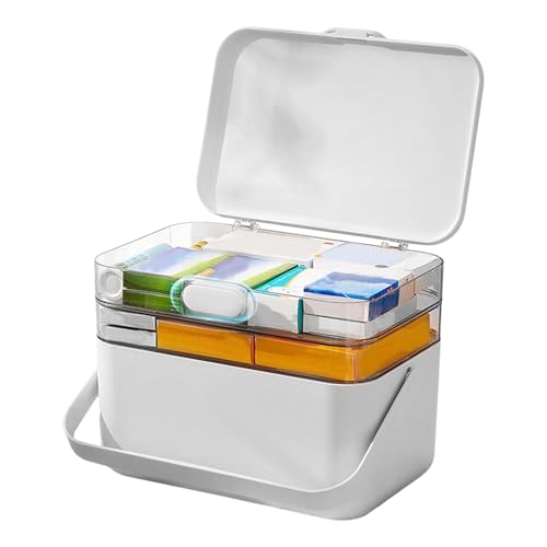 Caja de medicina portátil con doble capa para el hogar 2