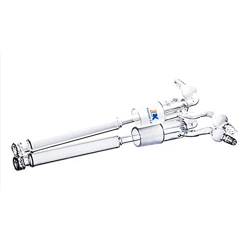 Bottiglia di lavaggio del gas da laboratorio, trappola per vuoto in vetro da 500 ml con due tubi piegati, kit di vetreria in borosilicato per laboratorio di chimica (500ml)