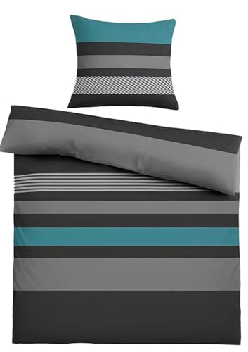 KH-Haushaltshandel 2-TLG. Biber Winter Bettwäsche 135x200 +80x80 cm, 100%...