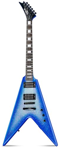 WestCreek CERBERUS Solid Body Electric Guitar, V Heavy Metal Guitar, Right Handed, Rounded End Frets, Bone Nut, Rosewood Fretboard, Mahogany Body