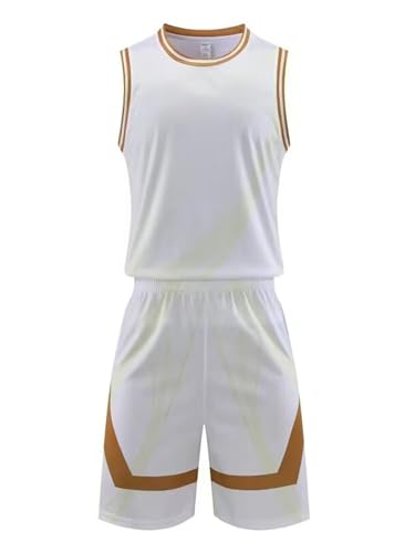 Kids Boys Basketball Sport Training Kit Sleeveless Basketball Jersey Tank Tops With Shorts Set