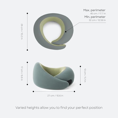 Image of Ostrichpillow Go Neck Pillow, Travel Pillows for Airplanes, Premium Memory Foam Travel Pillow, 360º Ergonomic Design, Asymmetrical Sides, Travel Bag Included, Washable Modal Cover