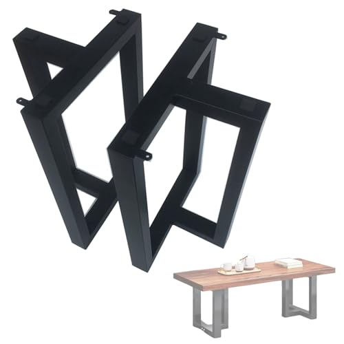 Tischbeine Aus Metall Couchtischbeine Hohe 68cm Robuste Möbelbeine 2er-Set Rohr 50x30 Mm DIY-Bankbeine Tischkufen Beistelltischbeine Schreibtisch Beine(60x68cm)