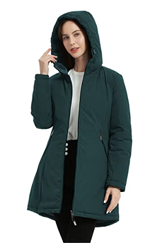 Bellivera Women Puffer Jacket Reversible Spring and Winter Fashion Warm Quilted Long Hooded Padded Bubble Coat4