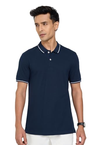 Image of Peregrine by Pantaloons Men's Solid Slim Fit Polo Shirt