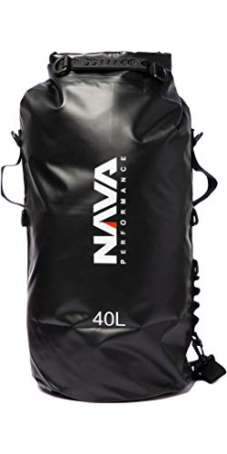 Nava Performance 40L 40 litros de Capacidad Drybag Dry Bag con Mochila Mochila Correas de Bolsa - Negro - Unisex