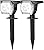 EIUIO Solar Outdoor Lights, Solar Lights Outdoor Waterproof, Solar Spot Lights Outdoor with Auto On/Off and 3 Lighting Modes, Outdoor Lights for Garden Decor, Outdoor Decor, 2 Pack(Cool White)