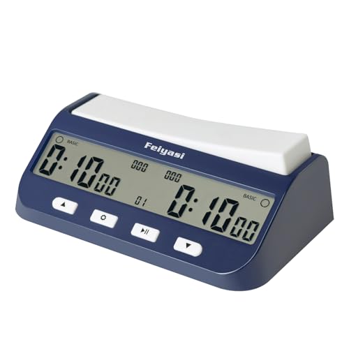 Feiyasi Chess Clock, Competition Specific Chess Timer, Portable Digital Electronic Large Screen Chess Clock,Suitable for Timers in Chess, Go, Checkers, and Other Board Games