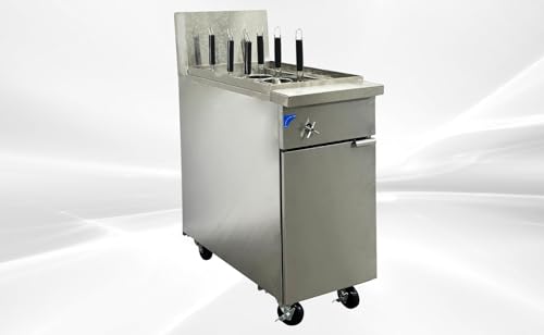 Commercial Gas Pasta Cooker, 70000 BTU, 11 Gallon Capacity, 6 Holes, Stainless Steel Construction PC11-1 ETL