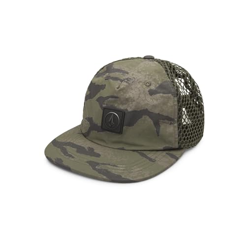 Image of Volcom Men's Snapback Hat - 6-Panel Twill Flat Brim Cap Adjustable Snap Closure