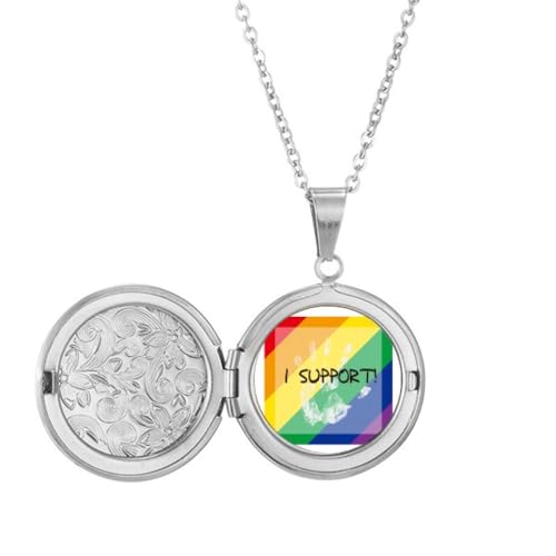 Collier médaillon LGBT arc-en-ciel parfait pour la Pride et le quotidien