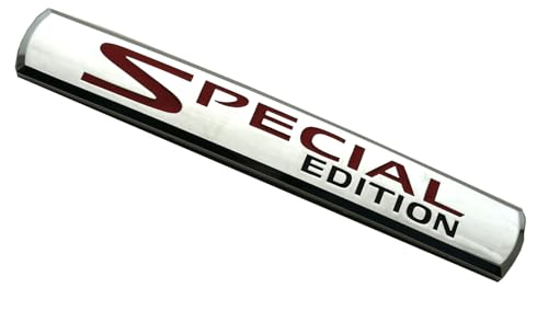 Image of 2Pcs Special Edition Car Emblems 3D Badge Truck Sticker Decal Fit for Universal Car Truck SUV (Chrome Red)