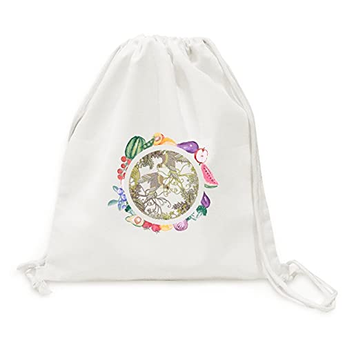 Sac en tissu pliable ukiyo-e pour fruits et légumes à sangle