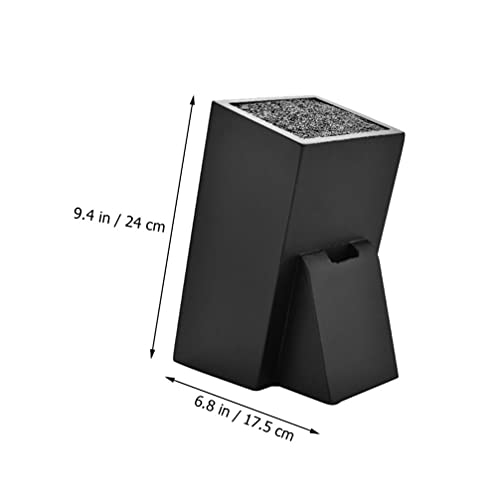 Luxshiny Knifes Storage Block Kitchen Knifes Holder Universal Wooden Knifes Block Organizer Without Knives Household Multifunctional Knifes Rack (Black) #TOP5