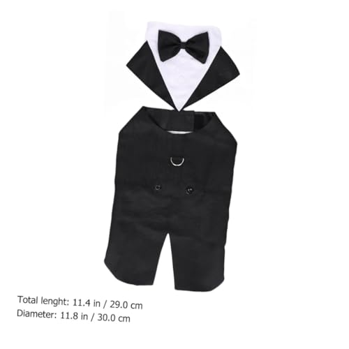 Disfraz formal tuxedo para perros pequeños talla S miniatura 7
