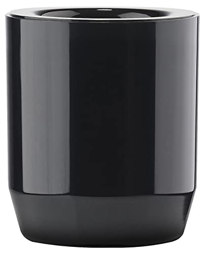 Zone Denmark Suii Zahnbürstenhalter, Zahnbürstenbecher fürs Badezimmer, Durchm. 7,8 cm, Höhe 9 cm, Schwarz