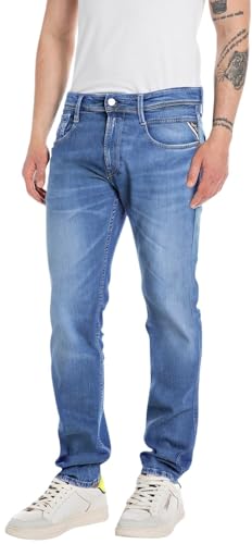 Replay Herren Jeans Anbass Bio, Medium Blue 009-9 (Blau), 34W/34L