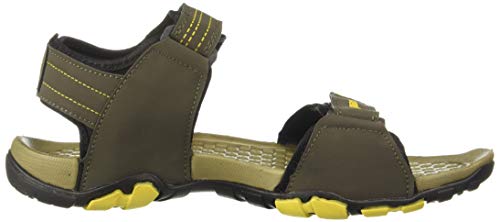 Image of SPARX Men Olive Yellow Outdoor Sandals-7 UK (40 2 /3 EU) (SS0805G OLYL0007)