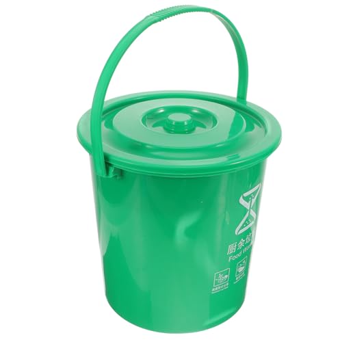 Seau à compost portatif OUNONA 10L en plastique vert pour cuisine et bureau