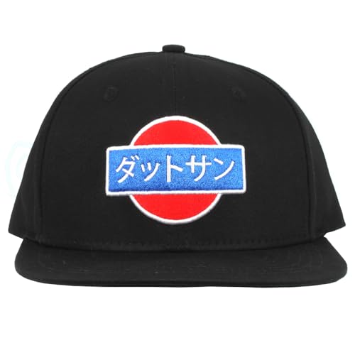 Rotary13B1 Datsun Kanji Baseball Cap - Flat Brim Black Hat
