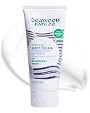 Seaweed Bath Co. Firming Body Cream - Rosemary Mint | Hydrating Hand & Body Lotion with Hyaluronic Acid | Toning Skin Moisturizer For Dry Skin | 6 oz