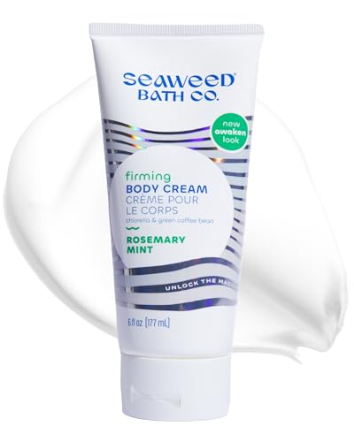 Seaweed Bath Co. Firming Body Cream - Rosemary Mint | Hydrating Hand & Body Lotion with Hyaluronic Acid | Toning Skin Moisturizer For Dry Skin | 6 oz