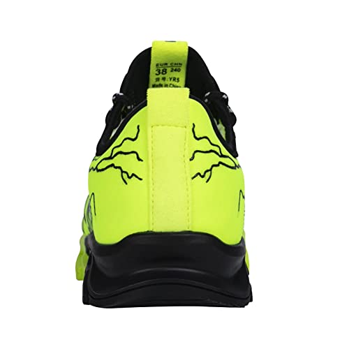 Ytrxm Big Boys Girls Slip On Shoes Lightweight Kids Tennis Sneakers Size 4 Youth Athletic Sports Running Shoes Fashion School Walking Green #TOP4