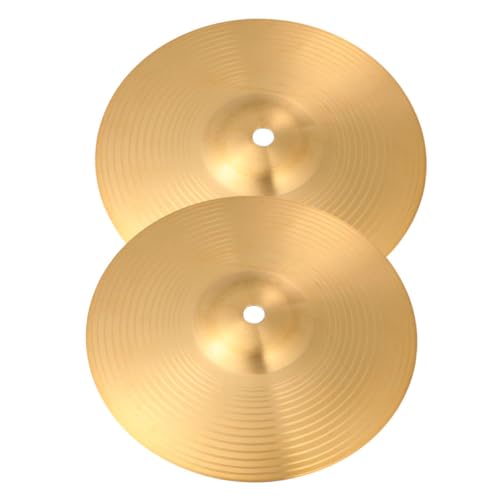 Garneck 2Pcs Drum Cymbals Brass Jazz Cymbals Durable Drum Accessories for All Drummers Fadeless Sound