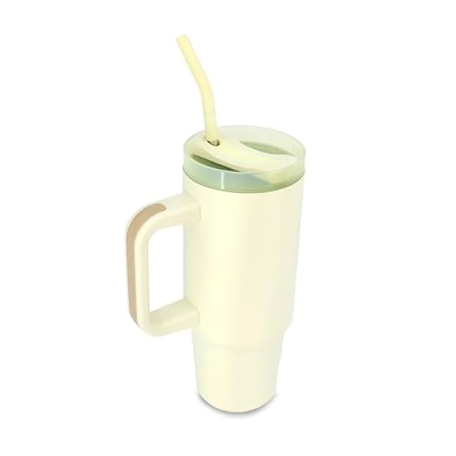 Magick Tumbler ¨C 40oz Insulated Stainless Steel Tumbler with Handle, Lid & Straw, Dishwasher Safe ¨C Hot & Cold Drink Travel Mug for Coffee, Water, Tea, and Smoothies