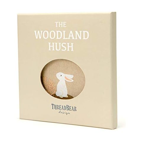 ThreadBear Design The Woodland Hush Cloth Rag Book With Illustrated Animals For Early Reading And Learning Development Cover
