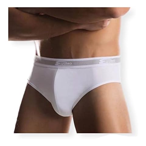 Cotonella Men's Stretch Cotton Briefs, White Cover