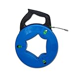 Fish Tape Cable Puller Kit 132FT 40m 4.5mm PET Electrical Cable Puller spiral extruded polymer Electrical Fish Tape with storage case fish tape wire puller【40M】