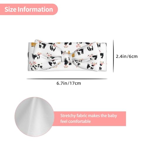 Cute Cow Cartoon Print Baby Girl Bows Headbands Baby Girls Newborn Headbands Infant Toddlers 0-6 Months3