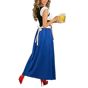 Beierse blauwe Dirndl-jurk voor dames Oktoberfest Duitse Dirndl-jurk Oktoberfest-kostuum voor bierfestival
