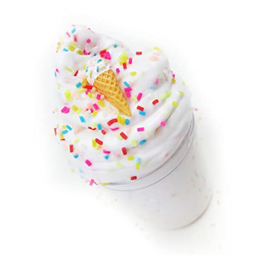 Ice Cream Birthday Cake With Sprinkles & Charm - Scented Butter Slime (Daiso) - Slime by Artistic Slimez