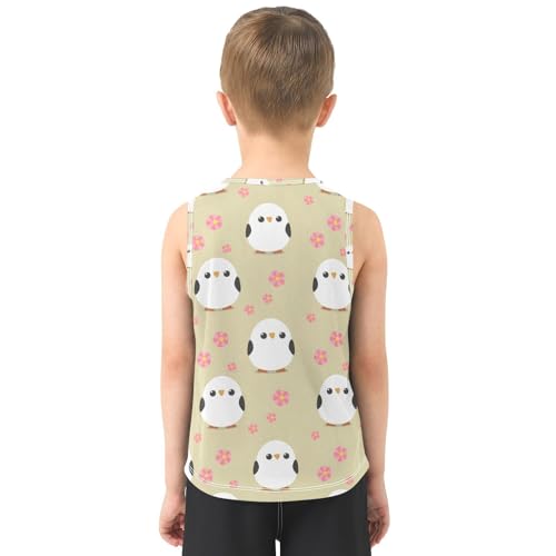 J JOYSAY Cute Chick Flower Khaki Boys Tank Top Sleeveless Muscle Shirts Quick Dry Kids T-Shirts 3-15T3