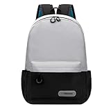Genérico Mochila para niños, ligera y duradera, para la escuela, para niños y niñas, para viajes, estudios, uso diario, cómoda mochila para estudiantes con diseño (Grey, S)