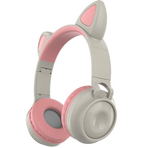 Surround-gaming hoofdtelefoon, ruisonderdrukking met verstelbare en comfortabele hoofdtelefoons van traagschuim, leren hoofdtelefoon voor pc, PS4, Xbox One, Switch en mobiele compatibiliteit (grijs)