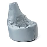 MaxiBean Bean Bag Chair Gaming indoor Outdoor Weather Resistant - Perfect for Home, Garden, Living Room Lounge - Adult, teenager Big Recliner BeanBag Chairs with Filling Beans Included - Grey