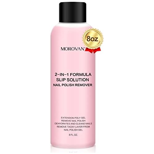 Morovan Acetone Nail Polish Remover 2 In 1 Formula Slip Solution For