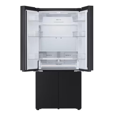 Image of LG 610 L French Door Refrigerator Fresh Converter+ Wi-Fi Convertible DoorCooling+ (GV-B25FFGMB) - Black Glass Finish