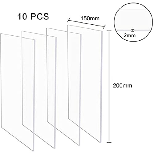 XUBX 10 Stuks Clear Acryl Vellen, 15x20cm, Transparante Acrylplaten Van Plexiglas, Acrylplaat Van Plexiglas 2mm… - Image 3