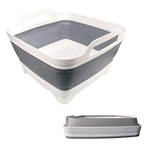 ddLUCK Lavabo plegable con tapón de vaciado y asas de transporte Cover