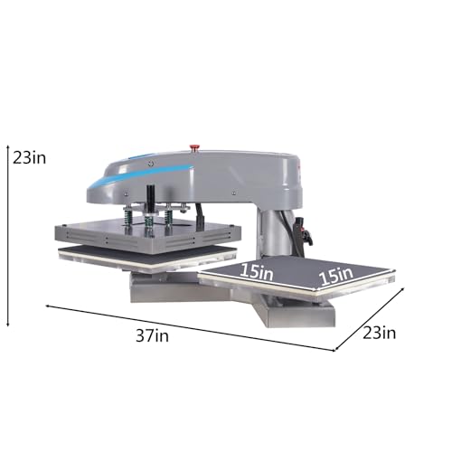 Prensa térmica neumática doble 15x15 pulg miniatura 5