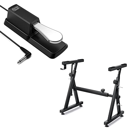 Donner Dsp-001 Piano Sustain Pedal + Z-Style Heavy-Duty Piano Stand #TOP5
